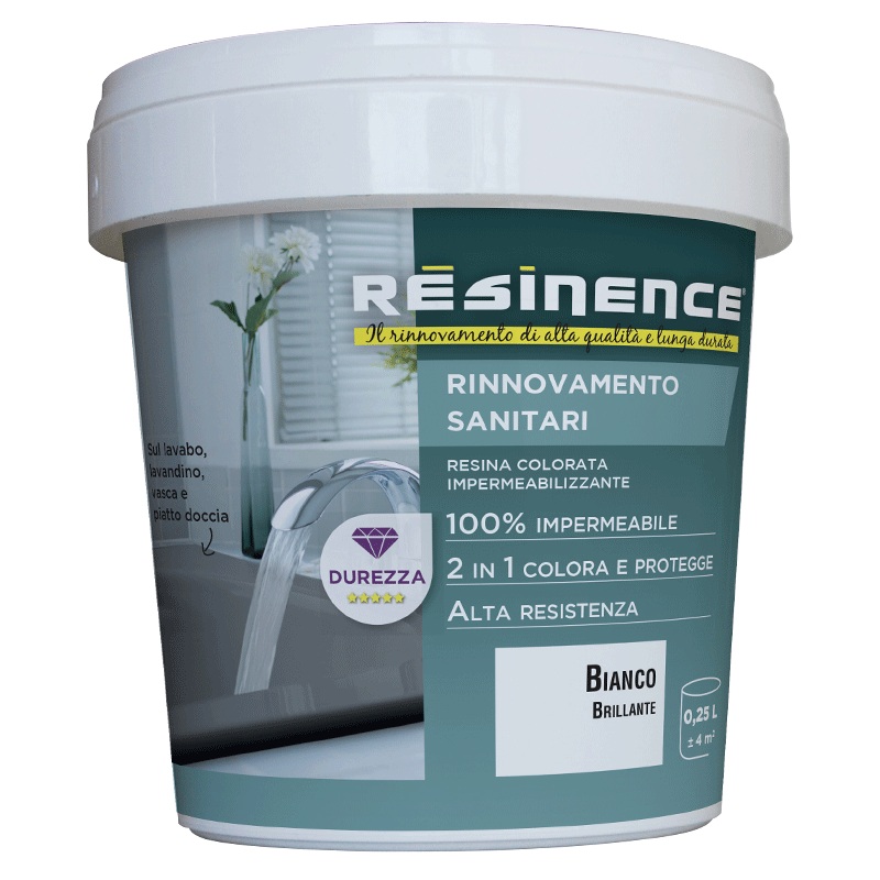 TWO-COMPONENT RESIN FOR SANITARY WARE BRIGHT WHITE RESINENCE 250 ML