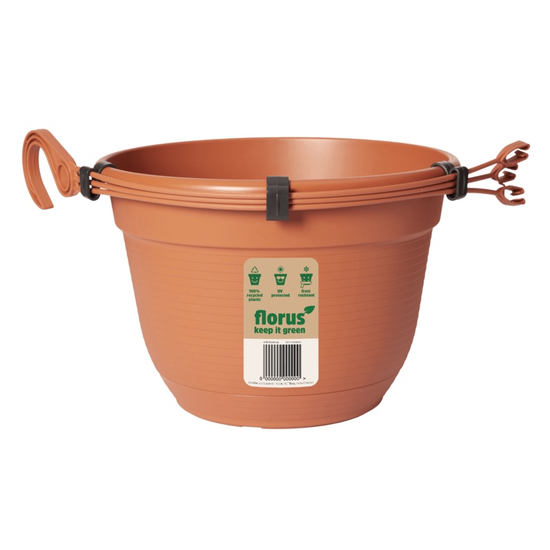VASO BASKET ORIGINAL CM 26 H18 6LT TERRACOTTA