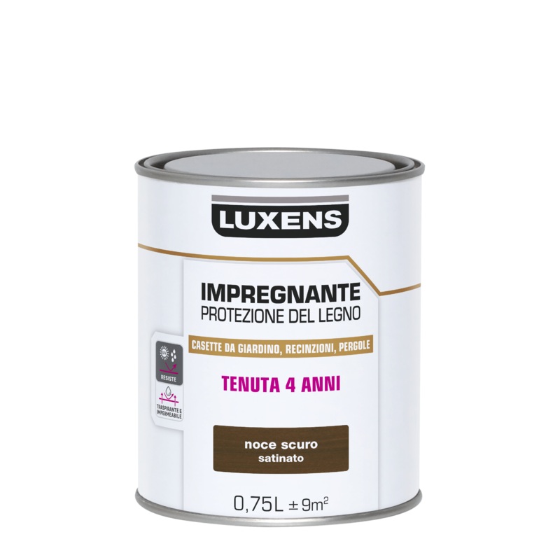 WATER-BASED WOOD PROTECTIVE IMPREGNATING AGENT ANTIQUE WALNUT LUXENS 750 ML
