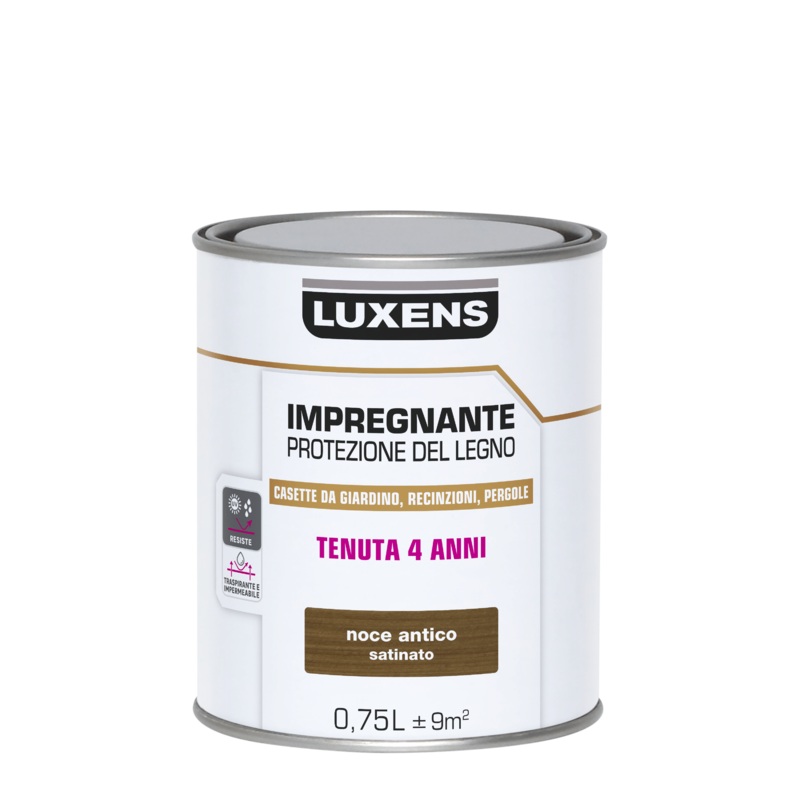 WATER-BASED WOOD PROTECTIVE IMPREGNATING AGENT DARK WALNUT LUXENS 750 ML