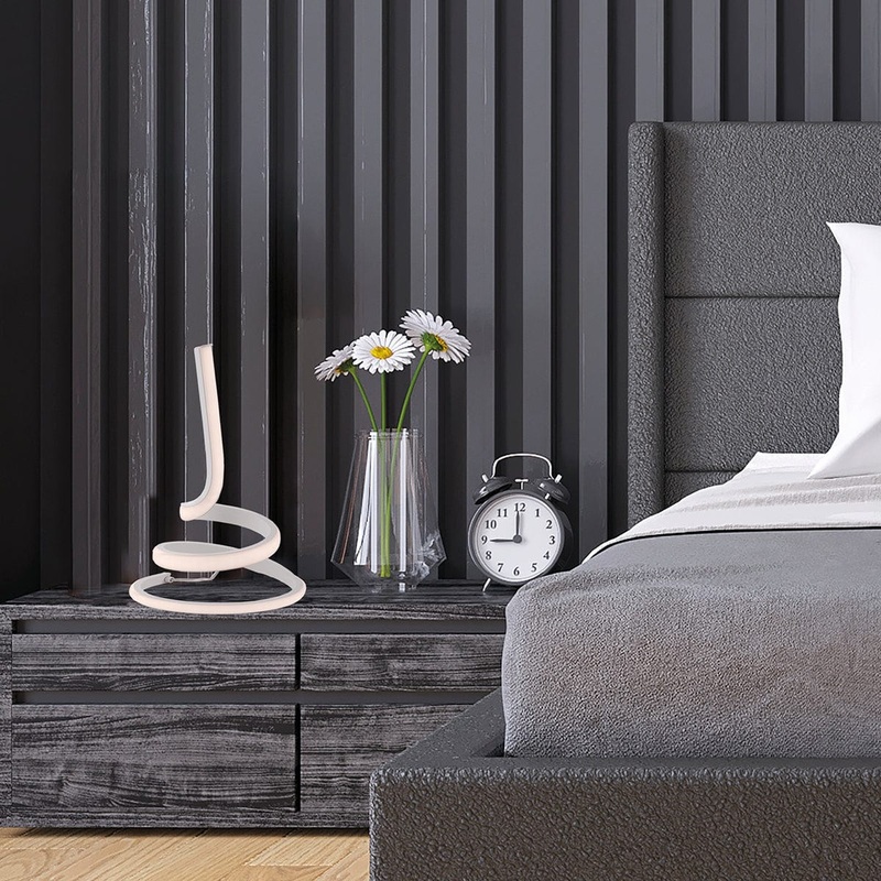 ADELAIDE CHROME LED TABLE LAMP 15W H28 D18 CM NATURAL LIGHT