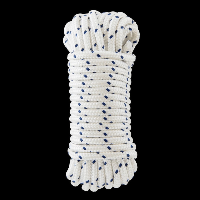 WHITE BRAIDED PP ROPE D10MM 15M