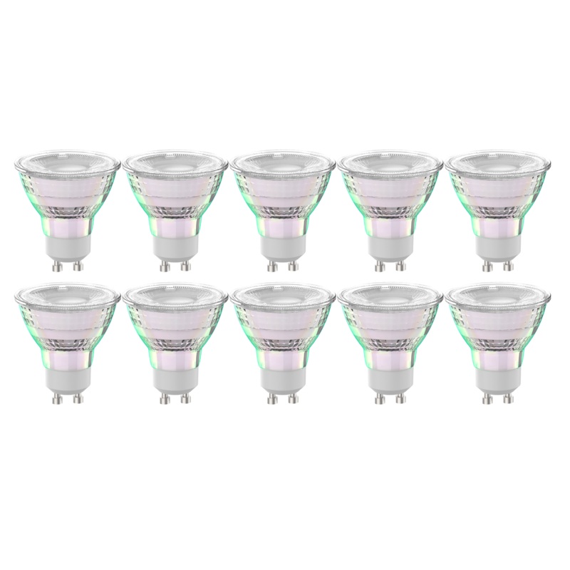 10 LED BULBS GU10=50W WARM LIGHT