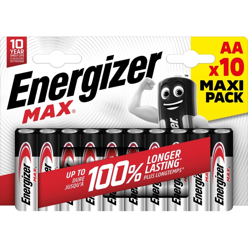 10 AA ENERGIZER MAX BATTERIES