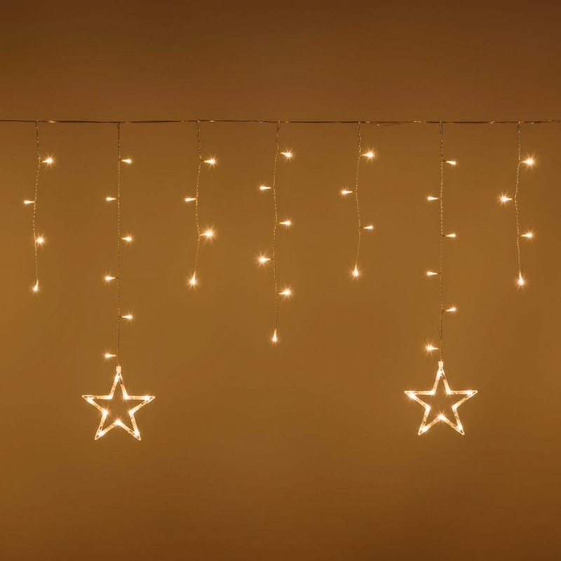 5 star light curtain 150 led warm light 400xh80 cm indoor and outdoor use