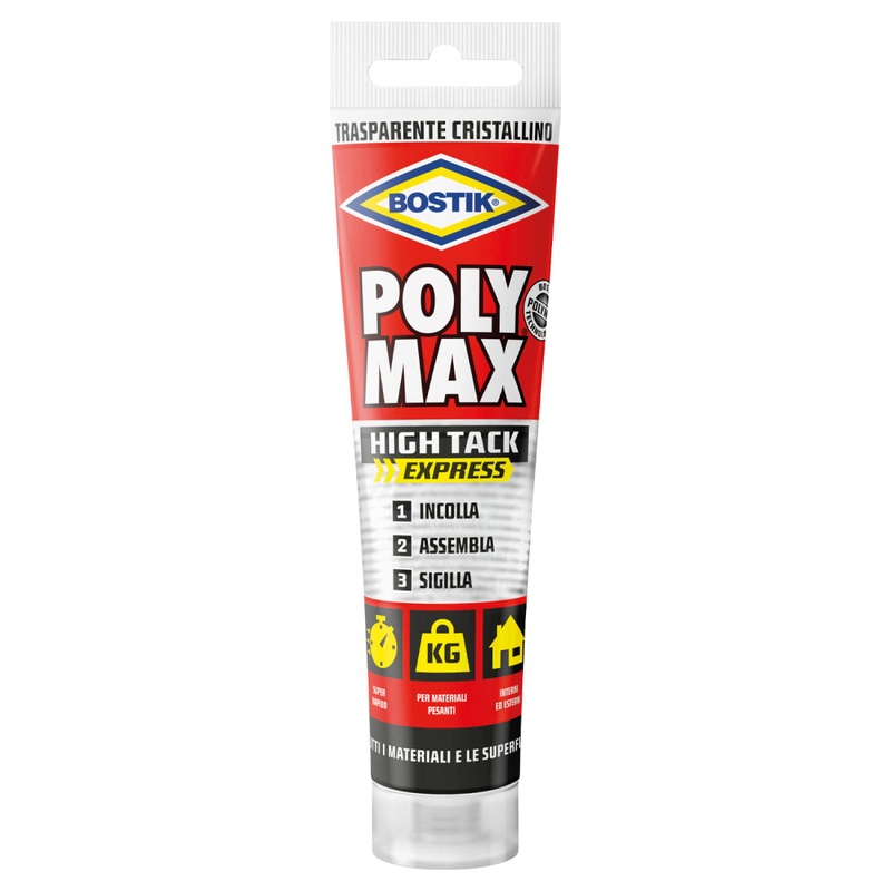 ASSEMBLY GLUE SEALANT ALL MATERIALS ALSO EXTERIOR POLYMAX CRISTAL HIGH TACK 115G