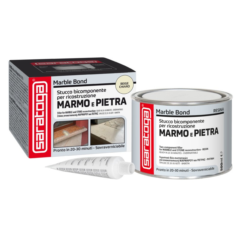 TWO-COMPONENT MARBLE AND STONE PUTTY MARBLE BOND SARATOGA 500 ML