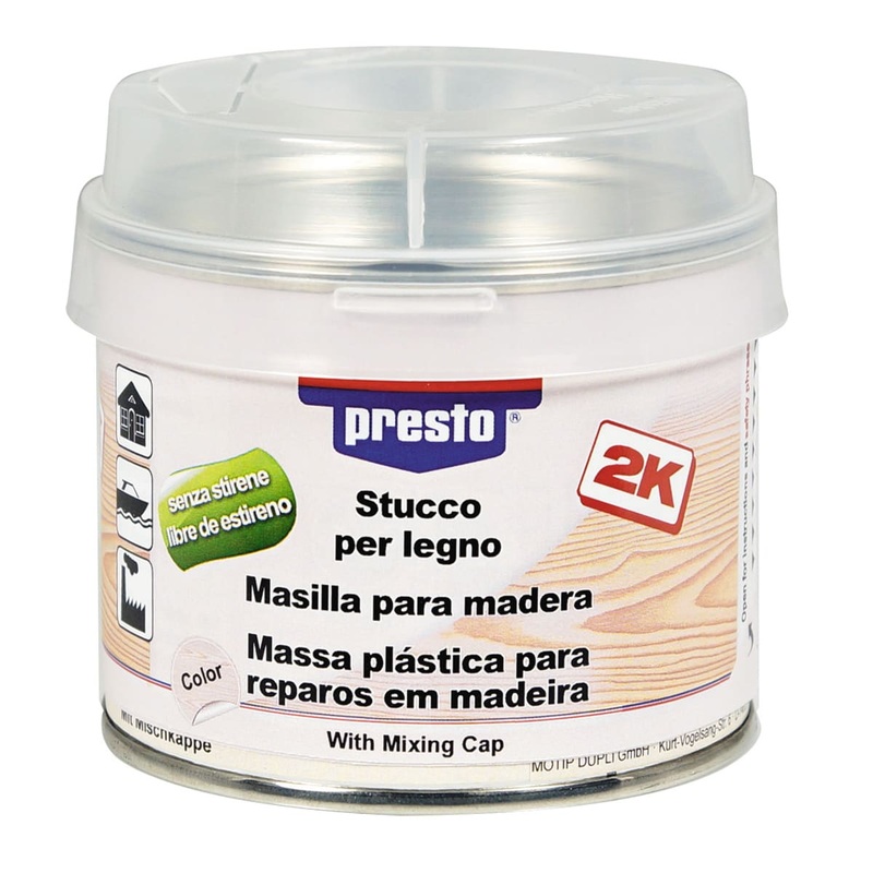 TWO-COMPONENT WOOD PUTTY LIGHT BROWN PRESTO 250GR