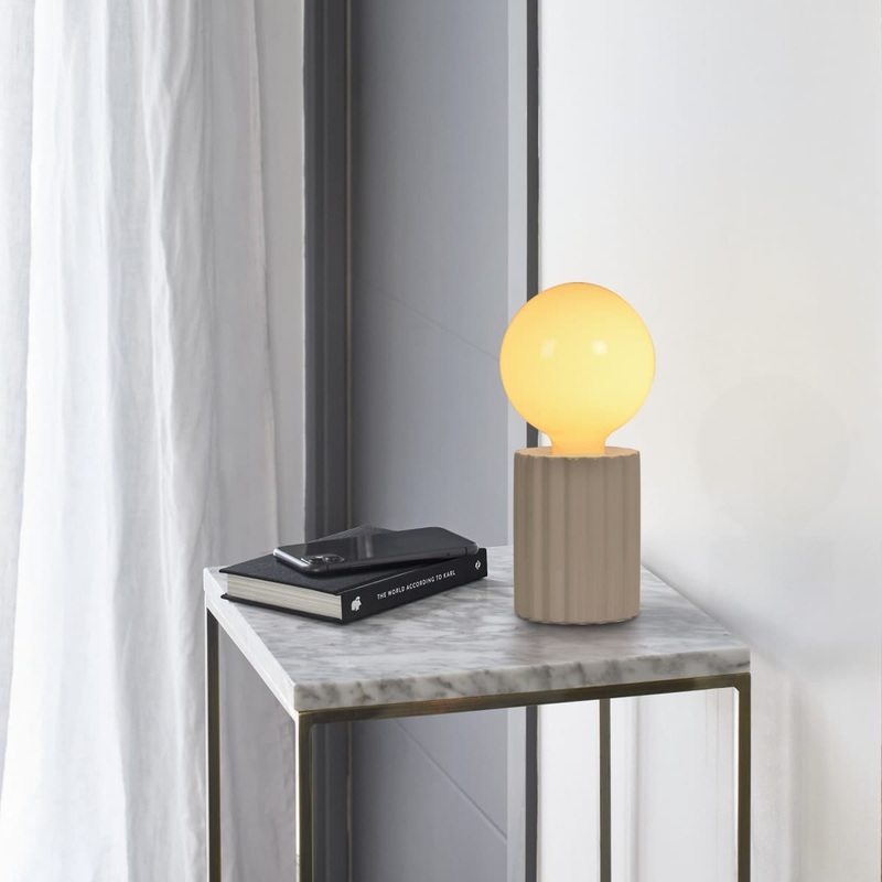 TYAMO TABLE LAMP CERAMIC CREAM H13 CM E27=15W