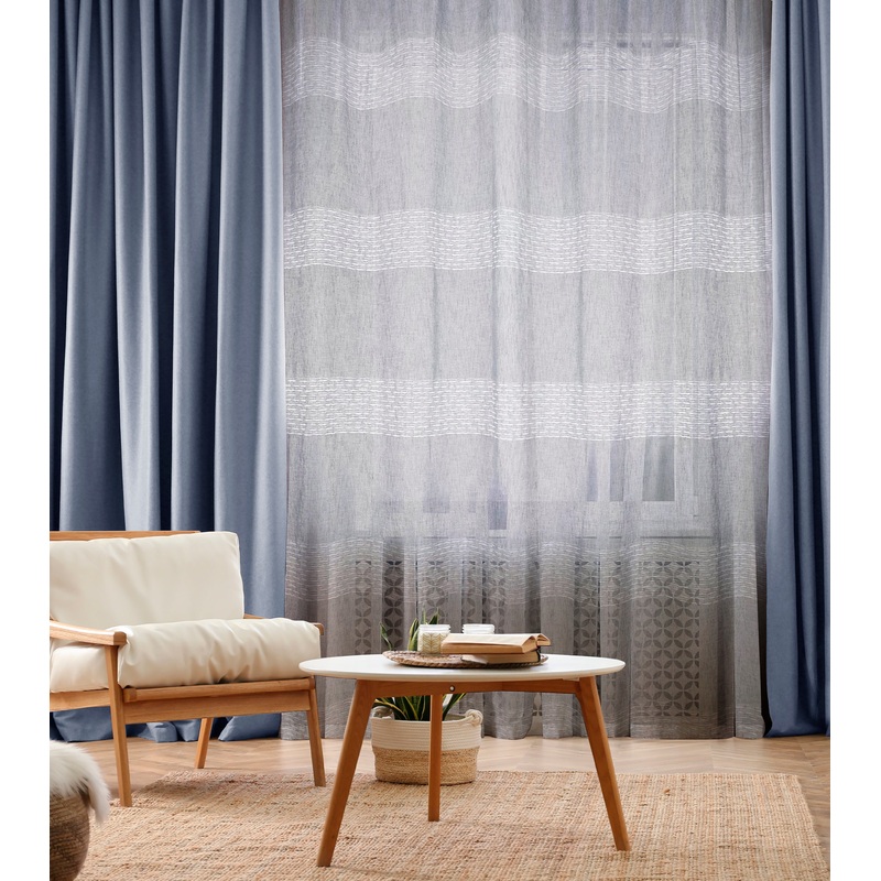 VIOLET GRAY FILTER CURTAIN 140X280CM WITH EYELETS