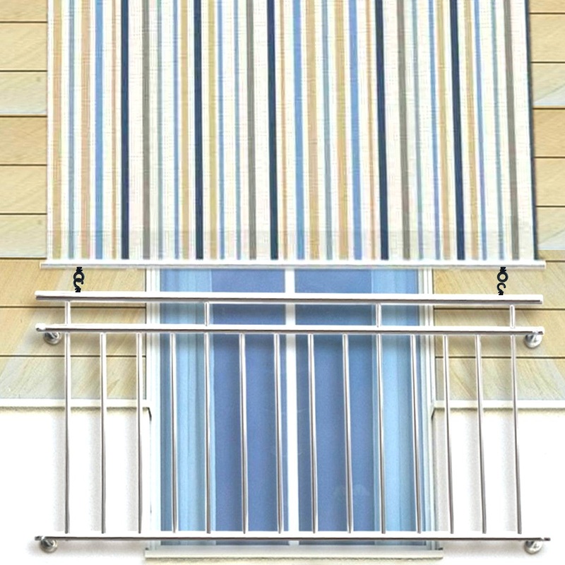 2 PVC CLOSED HOOKS FOR AWNINGS BLACK H50MM D20 MM