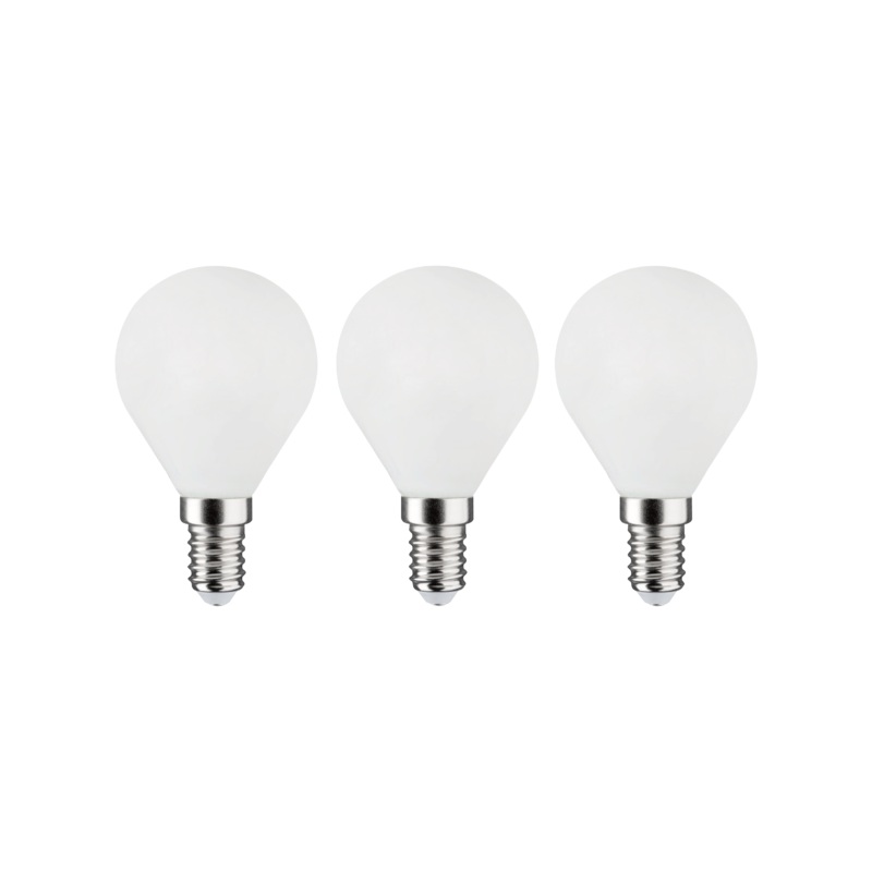 3 LED BULBS E14=60W FROSTED SPHERE WARM LIGHT