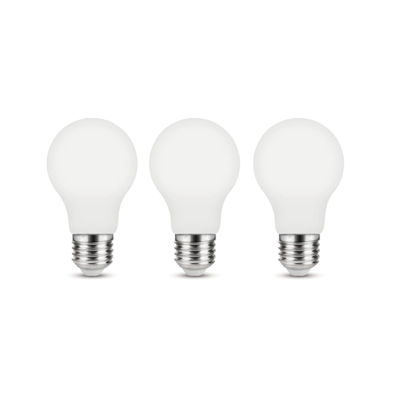 3 LED BULBS E27=100W DROP FROSTED WARM LIGHT