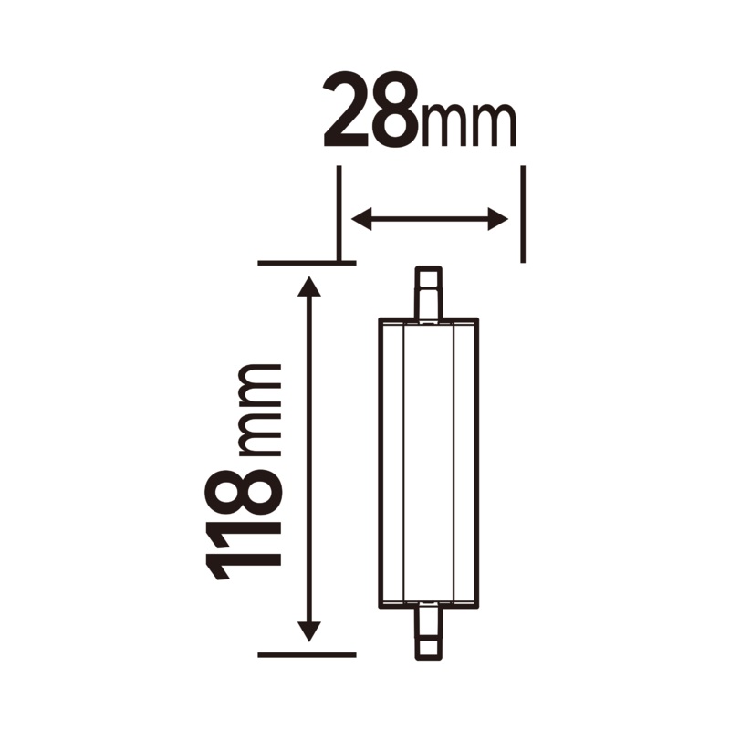 3 LED BULBS R7S=177W 118MM WARM LIGHT