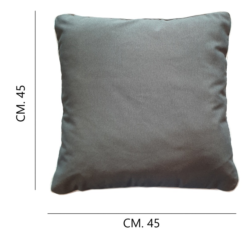45X45 DARK GRAY MATTRESS PILLOW DOUBLE COTTON PIPING
