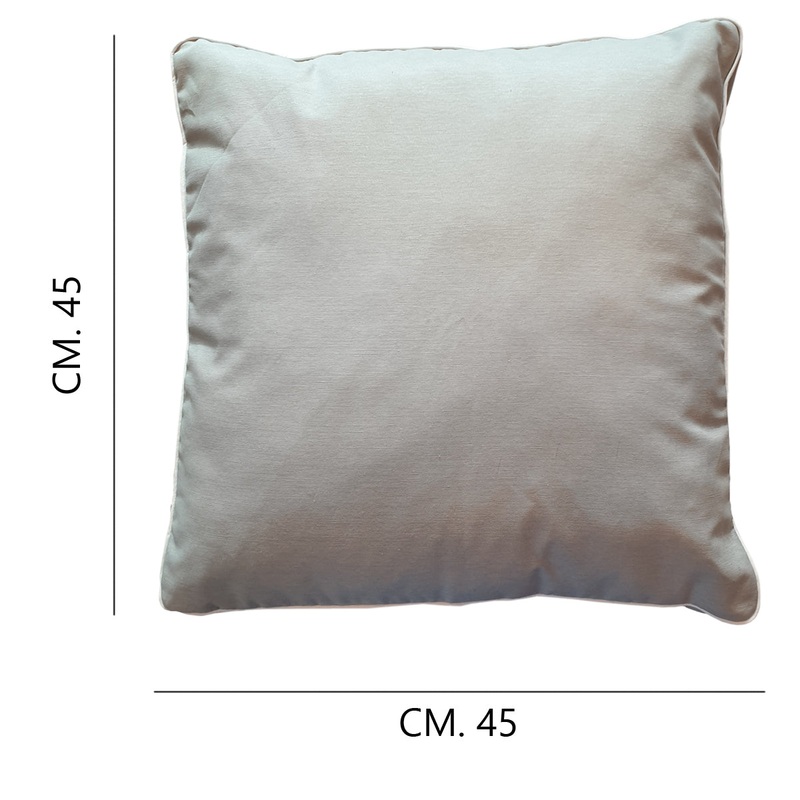 45X45 GRAY MATTRESS PILLOW DOUBLE COTTON PIPING