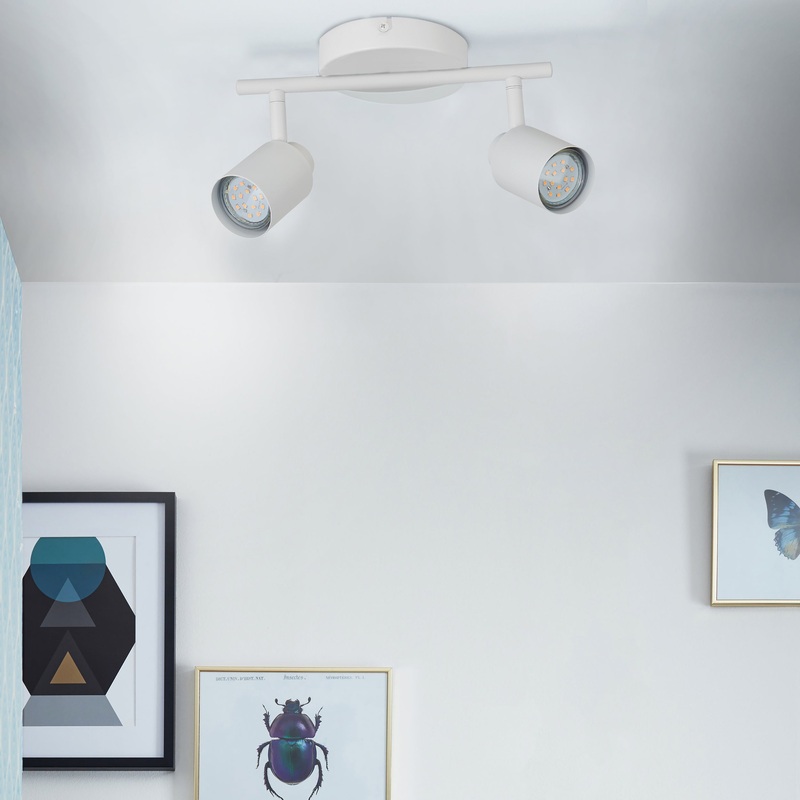 TEKLA METAL SPOTLIGHTS WHITE 2XGU10=50W