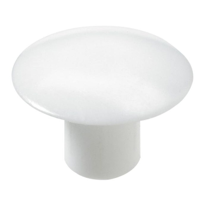 CAP D5/12MM WHITE PLASTIC