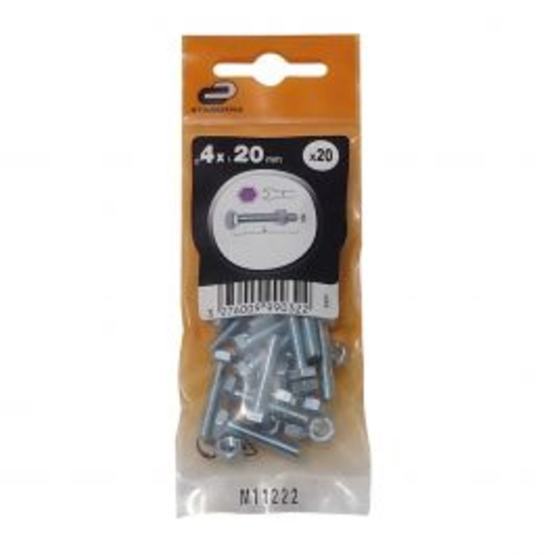 4 X 20 MM HEXAGON HEAD BOLT. DAD
