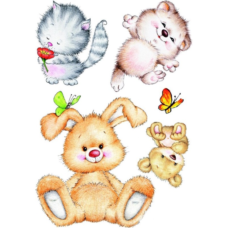 STICKER ANIMALS 47.5X70 CM
