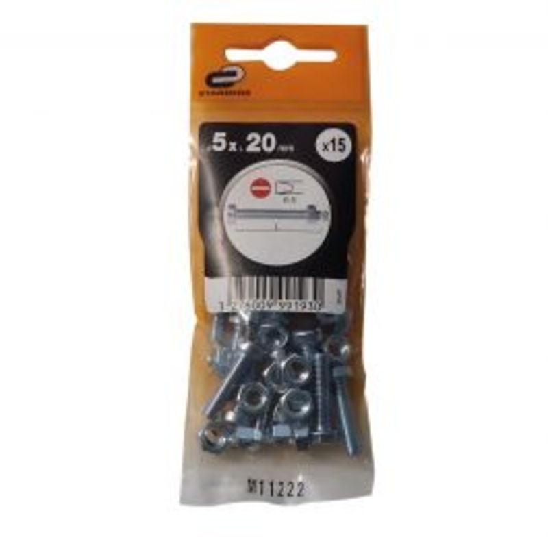 15 T.CYLINDER BOLTS ACC ZINC 5X20